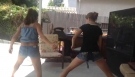 Bobblehead two girls dancing
