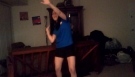 My roomie doing the wobble dance