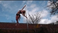 My tribal pole dance freestyle outside