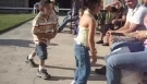 Punta dance in street